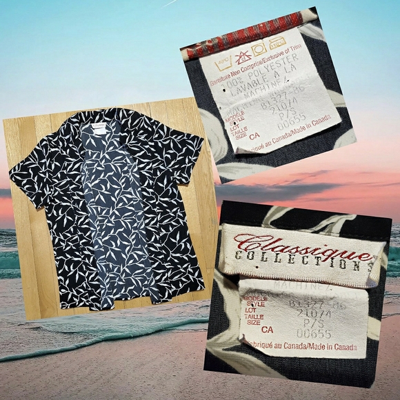 Vintage 90s Tropical Print Shirt - Picture 3 of 3